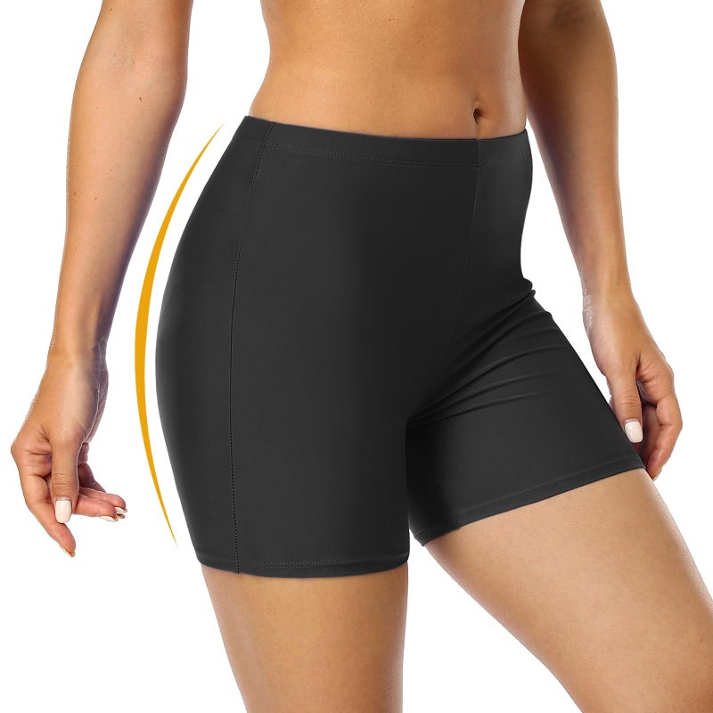 Firpearl Women's Board Shorts UPF50+ Sport Surf Shorts Swimsuit Bottom Swim Shorts Black US16 - Image 3